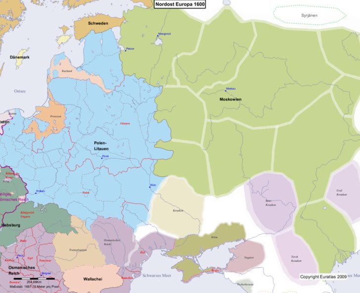 Europa nord�stlicher Teil 1600