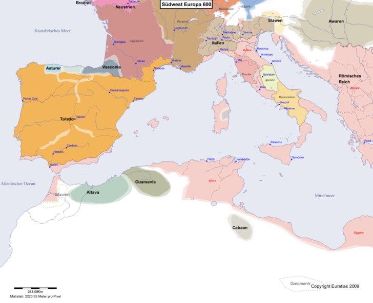 Europa s�dwestlicher Teil 600