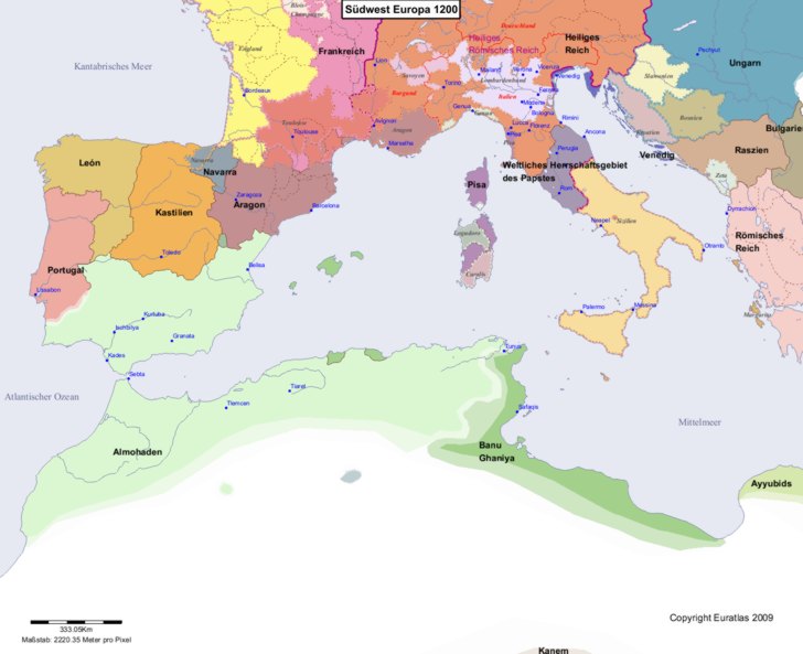 Europa s�dwestlicher Teil 1200