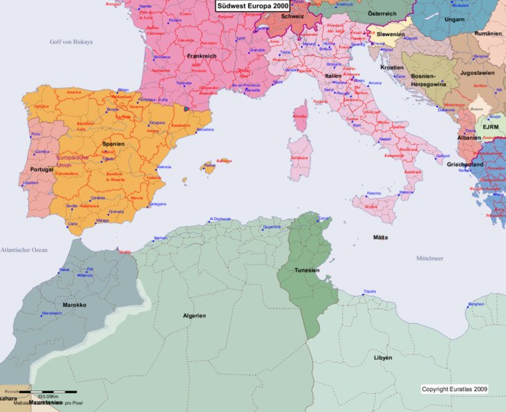 Europa s�dwestlicher Teil 2000