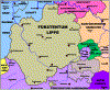 Historische Karte des F�rstentums Lippe und Umgebung 1789